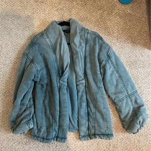 Blue, slight hint of gray jacket